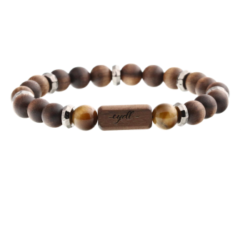 "Hope" beads bracelet Energy Prince (nut wood) - EYDL - with tiger's-eye